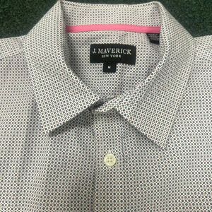 J. Maverick New York Men’s Patterned Short Sleeve Shirt Size Medium